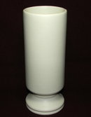 Vintage Mid-Century McCoy Floraline Matte Ivory # 412 Cylinder Vase