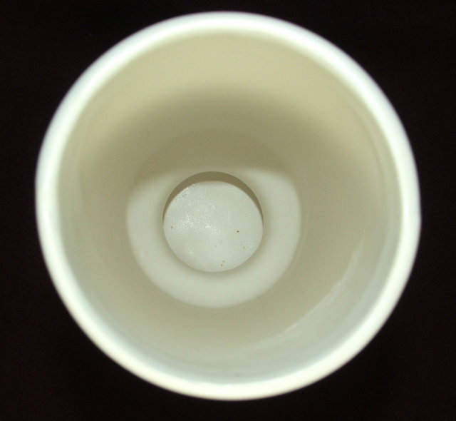 Vintage Mid-Century McCoy Floraline Matte Ivory # 412 Cylinder Vase