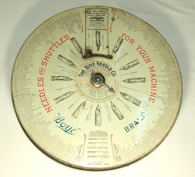 Antique Boye Needle & Shuttle Display Case