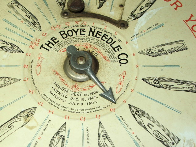 Antique Boye Needle & Shuttle Display Case