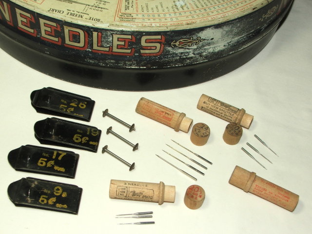 Antique Boye Needle & Shuttle Display Case