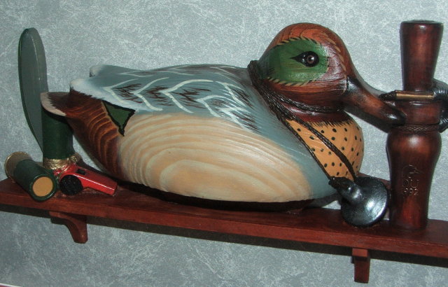 1992 Ducks Unlimited Wooden Decoy Shadow Box