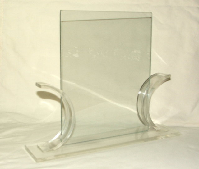 Art Deco Lucite and Glass Picture Frame