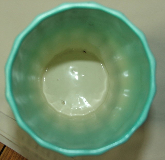 Art Deco Period Erphila Fluted Pottery Vase - Czechoslovakia