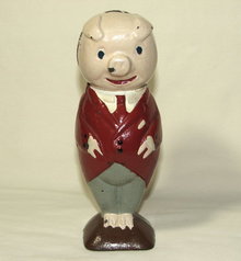 Vintage/Antique Cast Iron Midwest Foundry Advertising Pig Bank