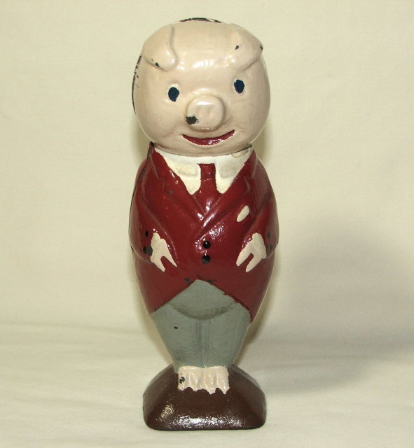 Vintage/Antique Cast Iron Midwest Foundry Advertising Pig Bank