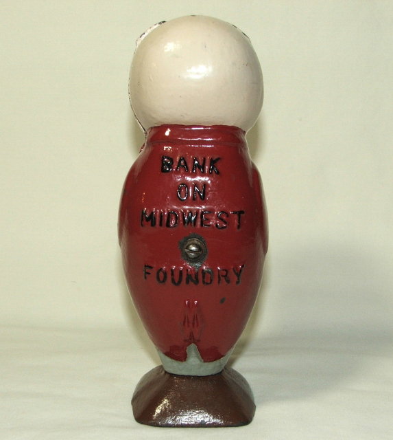 Vintage/Antique Cast Iron Midwest Foundry Advertising Pig Bank