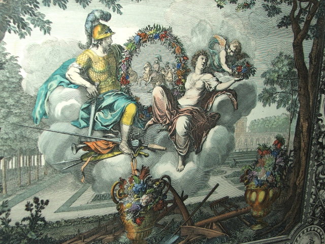 Framed Vintage / Antique French Lithograph - Charles le Brun