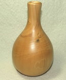 Artist-Signed Hand Turned and Polished Wood Vase