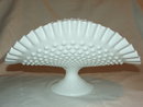 Vintage Fenton Milk Glass Hobnail Banana Bowl