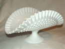 Vintage Fenton Milk Glass Hobnail Banana Bowl