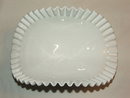Vintage Fenton Milk Glass Hobnail Banana Bowl