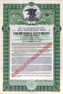 1561 - 65 Sherman Avenue Building Evanston, Illinois - Gold Bond