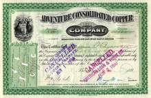 Adventure Consolidated Copper Company 1898 - Michigan