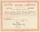 Aeonic Radio - 1929
