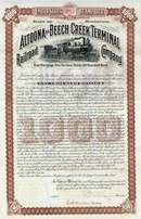 Altoona and Beech Creek Terminal Railroad Company 1901 - Gold Bond
