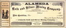 Alameda Gold and Silver Mining Company 1870's