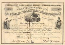Allegheny Valley Rail Road Company 1850's