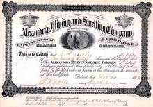 Alexandria Mining and Smelting Company - Detroit, Michigan 1883