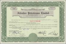 Allenbee Petroleums Limited 1950 - 1951 - Leduc Oilfield