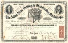 Alden Type Setting & Distributing Machine Co.