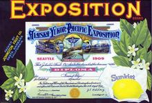 Alaska Yukon Pacific Exposition Crate Label