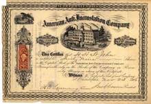 American Anti Incrustation Company 1866 - Philadelphia, Pennsylvania