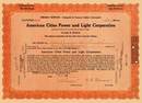 American Cities Power and Light Corporation 1929