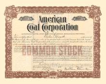 American Coal Corporation 1915