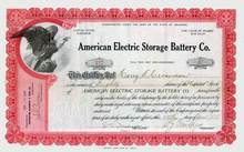 American Electric Storage Battery Company 1921