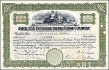 American Exchange Irving Trust 1920's