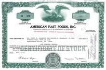 American Fast Foods, Inc.