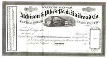 Atchison & Pike's Peak Railroad Company - Central Branch Union Pacific 1860's