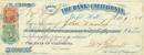 Bank of California Check - Civil War Reconstruction Era