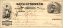 Bank of Newark Check 1853