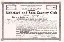Biddeford and Saco Country Club 1921 - Maine