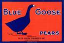 Blue Goose Pears Crate Label