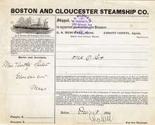 Boston and Gloucester Steamship Company 1886