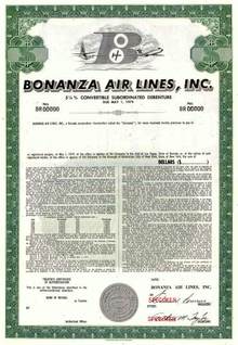 Bonanza Air Lines, Inc. RARE - Las Vegas, Nevada