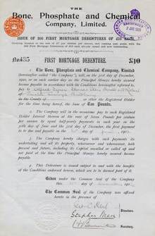 Bone, Phosphate and Chemical Company - England 1902