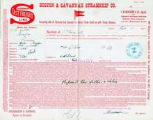 Boston & Savannah Steamship Company 1887