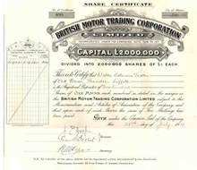 British Motor Trading Corporation 1919