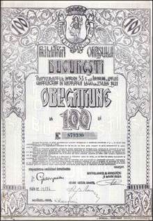 Bucurest Romanian Bond 1921