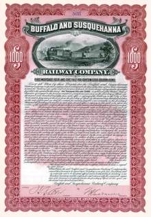 Buffalo and Susquehanna Railway Company 1903 signed by Frank Goodyear