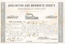 Burlington and Monmouth County Steamboat Company - 1848 New Jersey