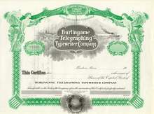 Burlingame Telegraphing and Typewriter Company 1908