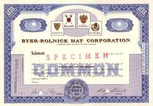Byer - Rolnick Hat Corporation ( Now Resistol Hats )