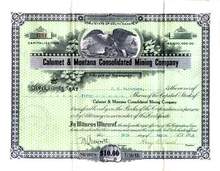 Calumet & Montana Consolidated Mining Company 1917