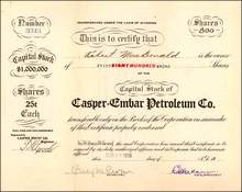 Casper Embar Petroleum Co. 1918 - Wyoming