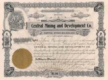 Central Mining and Development Company 1907 - Arizona - Mining Scam